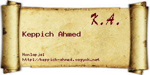 Keppich Ahmed névjegykártya